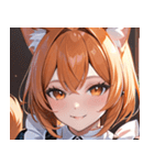 猫耳のオレンジ髪 ＆ 元気な笑顔0（個別スタンプ：11）