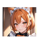猫耳のオレンジ髪 ＆ 元気な笑顔0（個別スタンプ：12）