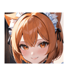 猫耳のオレンジ髪 ＆ 元気な笑顔0（個別スタンプ：13）