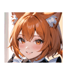 猫耳のオレンジ髪 ＆ 元気な笑顔0（個別スタンプ：15）