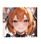 猫耳のオレンジ髪 ＆ 元気な笑顔0（個別スタンプ：16）