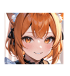 猫耳のオレンジ髪 ＆ 元気な笑顔0（個別スタンプ：19）