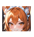猫耳のオレンジ髪 ＆ 元気な笑顔0（個別スタンプ：20）