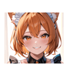 猫耳のオレンジ髪 ＆ 元気な笑顔0（個別スタンプ：21）