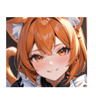 猫耳のオレンジ髪 ＆ 元気な笑顔0（個別スタンプ：22）