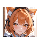 猫耳のオレンジ髪 ＆ 元気な笑顔0（個別スタンプ：23）