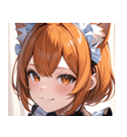 猫耳のオレンジ髪 ＆ 元気な笑顔0（個別スタンプ：26）