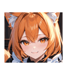 猫耳のオレンジ髪 ＆ 元気な笑顔0（個別スタンプ：27）
