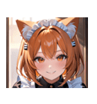 猫耳のオレンジ髪 ＆ 元気な笑顔0（個別スタンプ：28）
