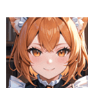 猫耳のオレンジ髪 ＆ 元気な笑顔0（個別スタンプ：29）