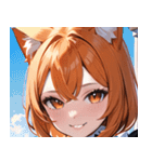 猫耳のオレンジ髪 ＆ 元気な笑顔0（個別スタンプ：30）