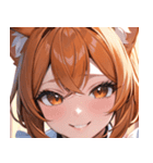 猫耳のオレンジ髪 ＆ 元気な笑顔0（個別スタンプ：31）