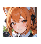 猫耳のオレンジ髪 ＆ 元気な笑顔0（個別スタンプ：35）