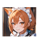 猫耳のオレンジ髪 ＆ 元気な笑顔0（個別スタンプ：36）