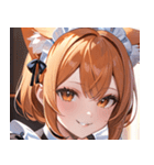 猫耳のオレンジ髪 ＆ 元気な笑顔0（個別スタンプ：37）
