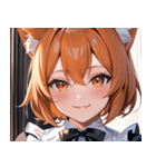 猫耳のオレンジ髪 ＆ 元気な笑顔0（個別スタンプ：38）
