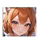 猫耳のオレンジ髪 ＆ 元気な笑顔0（個別スタンプ：39）
