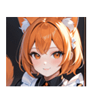 猫耳のオレンジ髪 ＆ 元気な笑顔0（個別スタンプ：40）