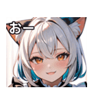 猫耳のツートンカラー ＆ いたずらな笑顔（個別スタンプ：6）