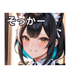 猫耳のツートンカラー ＆ いたずらな笑顔（個別スタンプ：10）