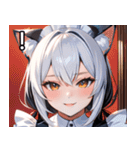 猫耳のツートンカラー ＆ いたずらな笑顔（個別スタンプ：14）