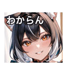 猫耳のツートンカラー ＆ いたずらな笑顔（個別スタンプ：22）