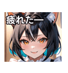 猫耳のツートンカラー ＆ いたずらな笑顔（個別スタンプ：23）
