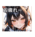 猫耳のツートンカラー ＆ いたずらな笑顔（個別スタンプ：27）