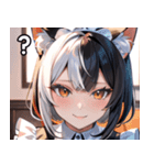猫耳のツートンカラー ＆ いたずらな笑顔（個別スタンプ：30）