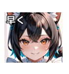 猫耳のツートンカラー ＆ いたずらな笑顔（個別スタンプ：38）