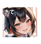 猫耳のツートンカラー ＆ いたずらな笑顔（個別スタンプ：39）