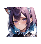 猫耳のグラデーションヘア ＆ 物憂げな表情0（個別スタンプ：31）