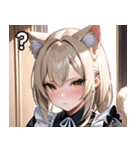 猫耳のプラチナブロンド ＆ 甘え顔（個別スタンプ：30）