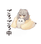 フェレットちゃんのぬくぬくおうち時間（個別スタンプ：4）