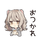 フェレットちゃんのぬくぬくおうち時間（個別スタンプ：9）