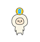 頭になにかをのせた人スタンプ/夏（個別スタンプ：1）