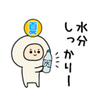 頭になにかをのせた人スタンプ/夏（個別スタンプ：20）