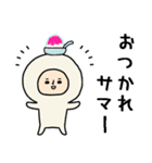 頭になにかをのせた人スタンプ/夏（個別スタンプ：21）