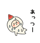 頭になにかをのせた人スタンプ/夏（個別スタンプ：23）