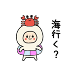頭になにかをのせた人スタンプ/夏（個別スタンプ：30）