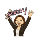 競馬女子ハナコ 歓喜のポーズスタンプ（個別スタンプ：3）