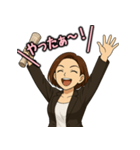 競馬女子ハナコ 歓喜のポーズスタンプ（個別スタンプ：14）