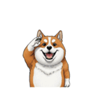 【敬礼犬 3】（個別スタンプ：1）