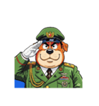 【敬礼犬 3】（個別スタンプ：2）