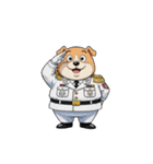 【敬礼犬 3】（個別スタンプ：4）