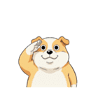 【敬礼犬 3】（個別スタンプ：6）