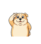 【敬礼犬 3】（個別スタンプ：8）