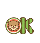 動く！コツメカワウソ♡毎日使える大人,夏（個別スタンプ：11）