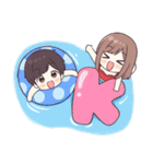 ジャージちゃんとあそぶ夏やすみ（個別スタンプ：1）