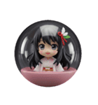 黒髪精霊みなみちゃんカプセルトイ（個別スタンプ：3）
